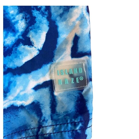 Island Haze Drawstring Swim Shorts Blue Sky Patterned Trunks Size Medium… - Picture 4 of 7